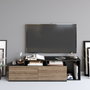 Hanah Home Nexera Soporte de TV Negro y Nogal